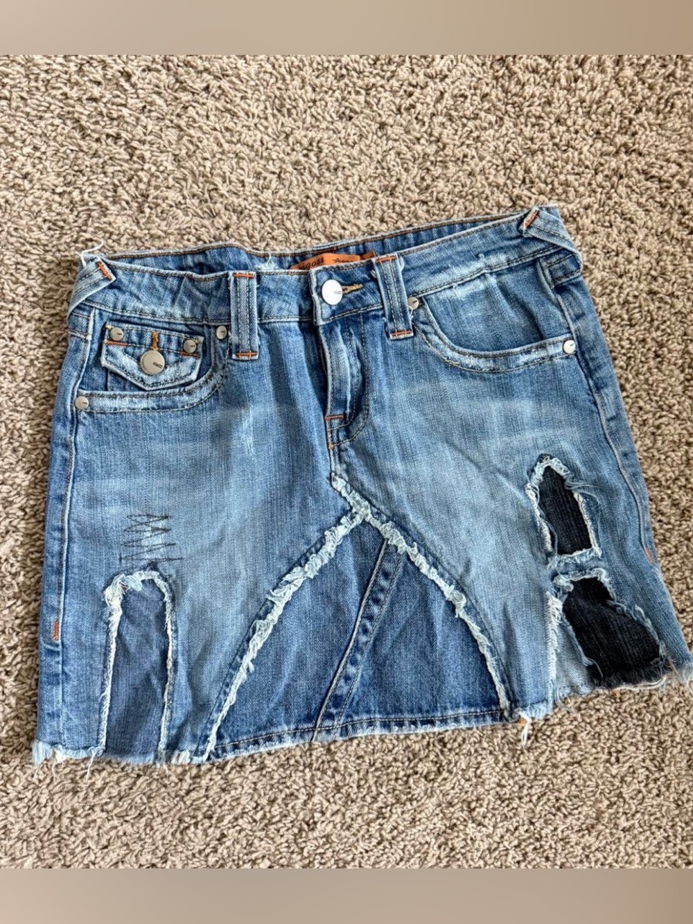 Vigoss Distressed Mini Skirt